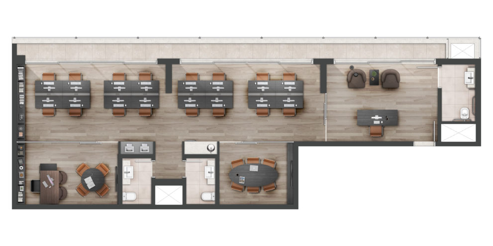 Sala de 131m²